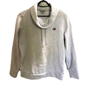 Tommy Hilfiger Sport Sweatshirt Women’s Medium Gray Sweater Cowl Neck Pullover.